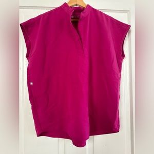 Figs scrub Top - Hot Pink